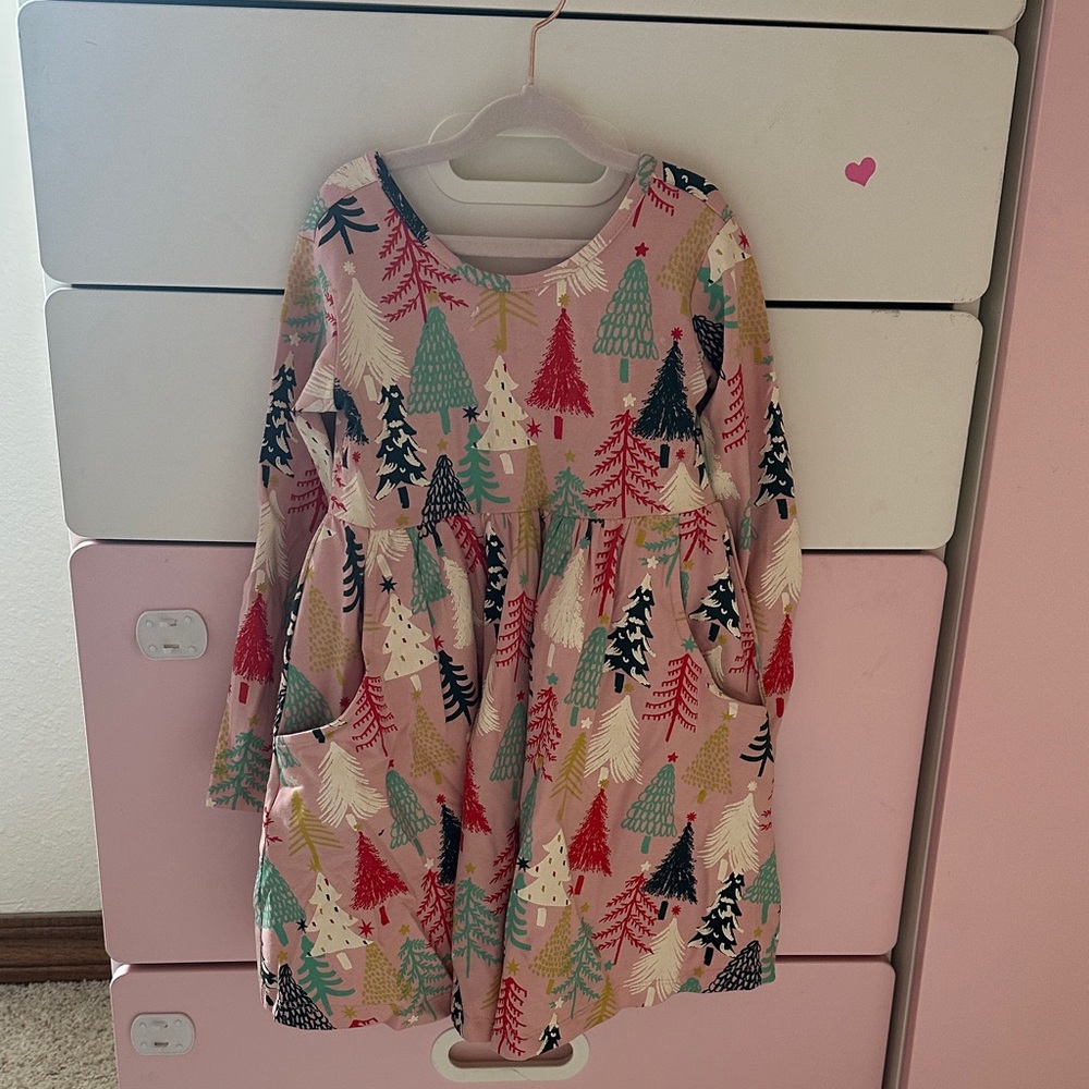 Hanna Andersson Multicolor Tree Pattern Dress